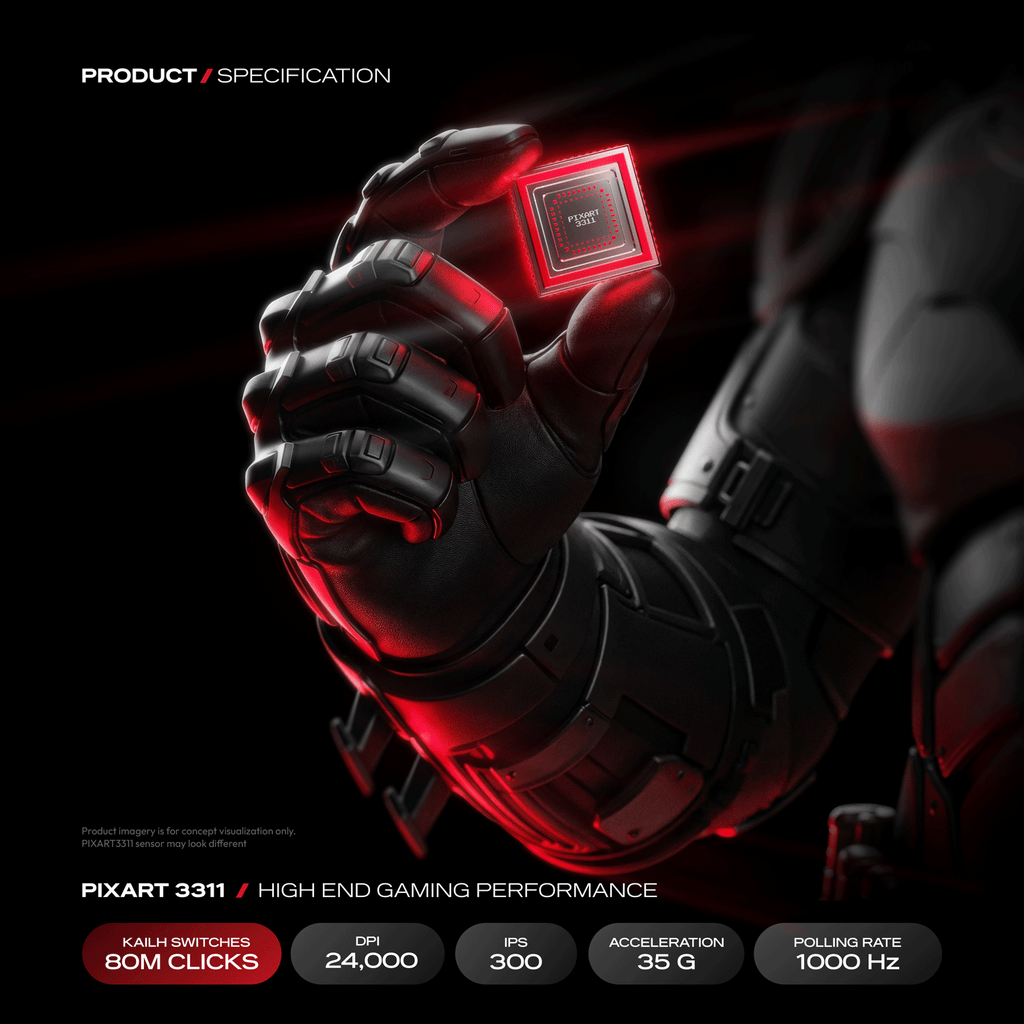 Artemis - The Batman | 1K 52g Ultra-light Hot-Swap Tri-Mode Gaming Mouse